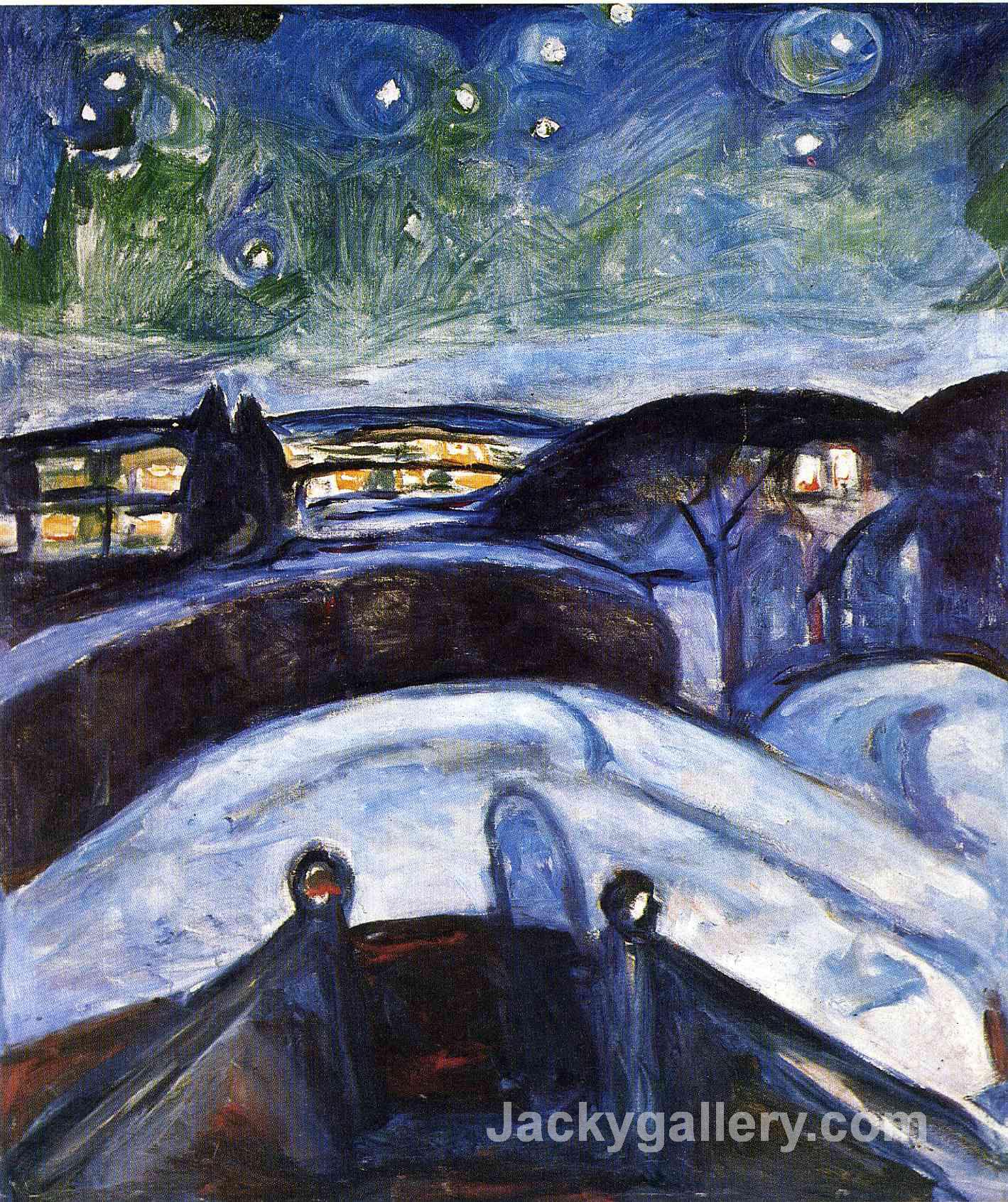 Starry Night by Edvard Munch paintings reproduction